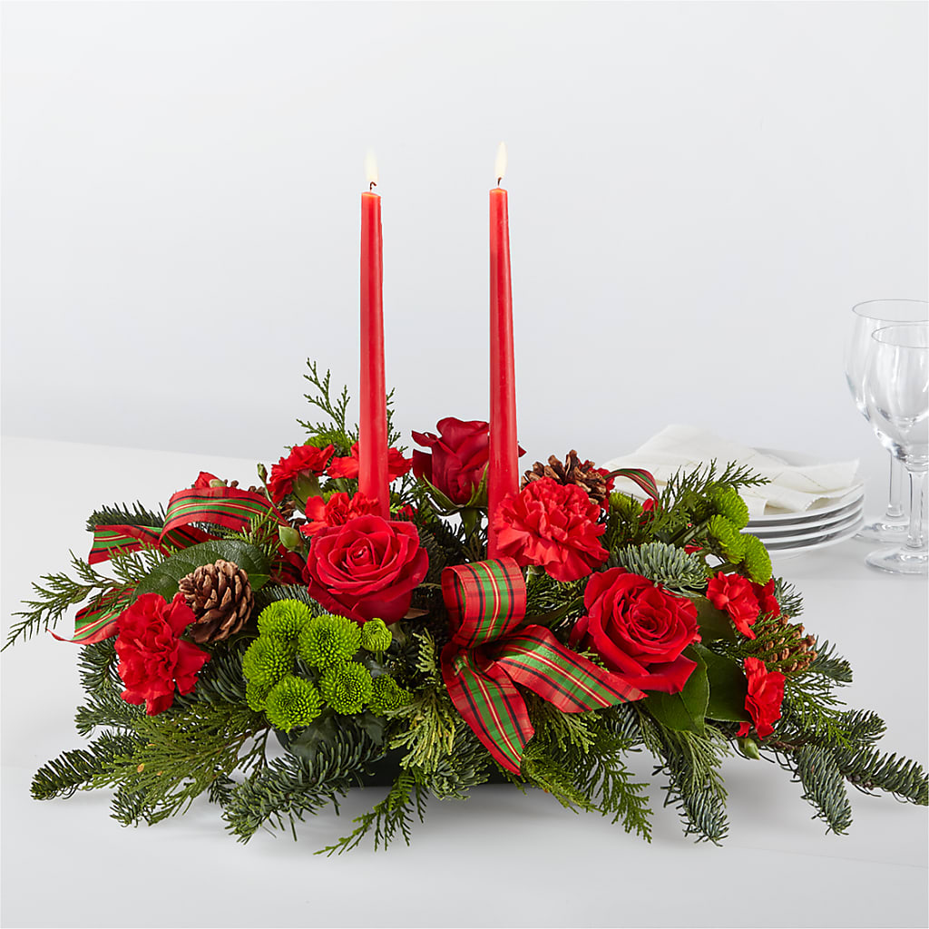 By the Candlelight Centerpiece – Backroads Florist, Blairsville GA