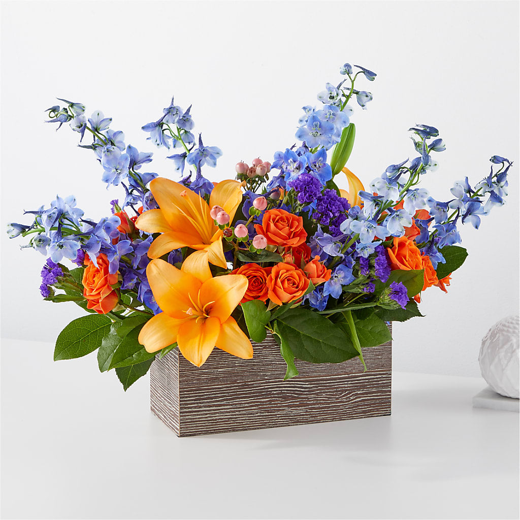 Radiant Citrus Box Bouquet – Backroads Florist, Blairsville GA