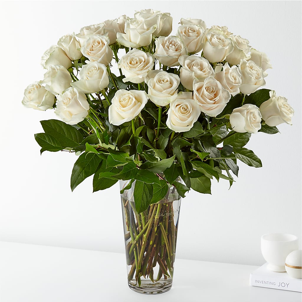 Long Stem White Rose Bouquet – Backroads Florist, Blairsville GA