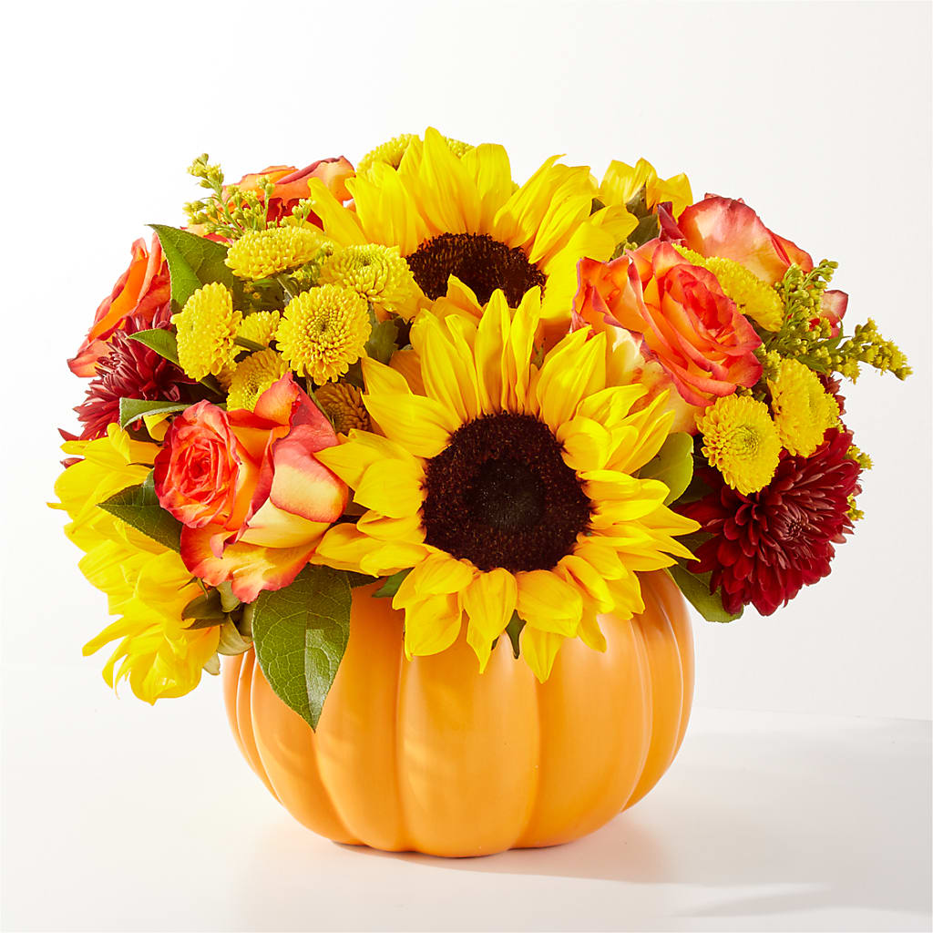Golden Gourd Pumpkin Bouquet – Backroads Florist, Blairsville GA