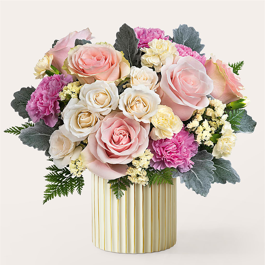 Blissful Moments Bouquet with Ivory Vase – Backroads Florist, Blairsville GA