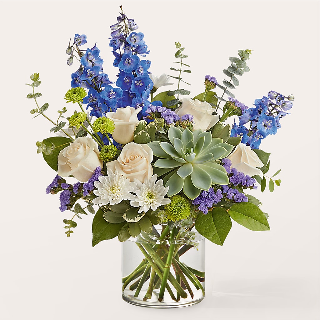 Cerulean Waves Bouquet – Backroads Florist, Blairsville GA