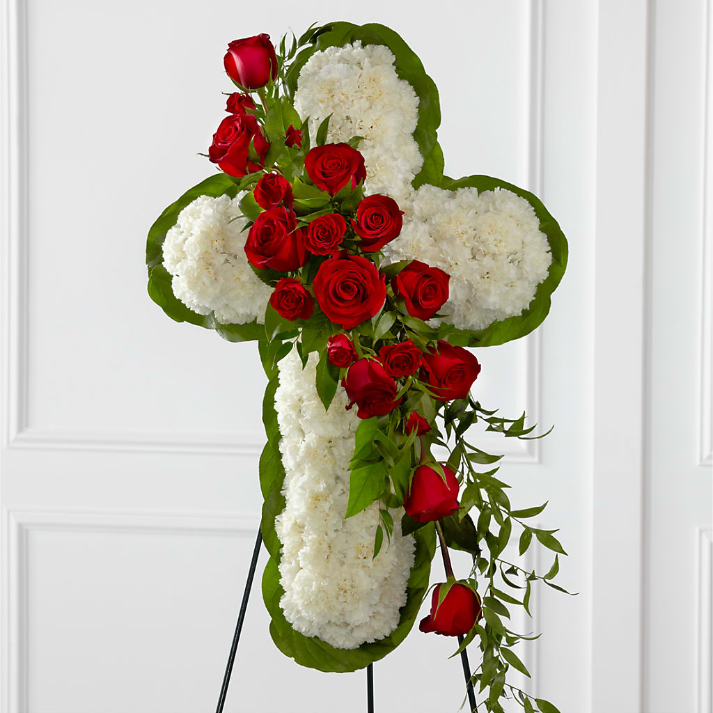 Floral Cross Easel – Backroads Florist, Blairsville GA