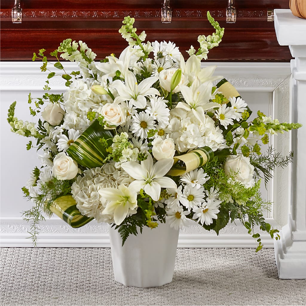 Thoughts of Tranquility Floor Basket – Backroads Florist, Blairsville GA