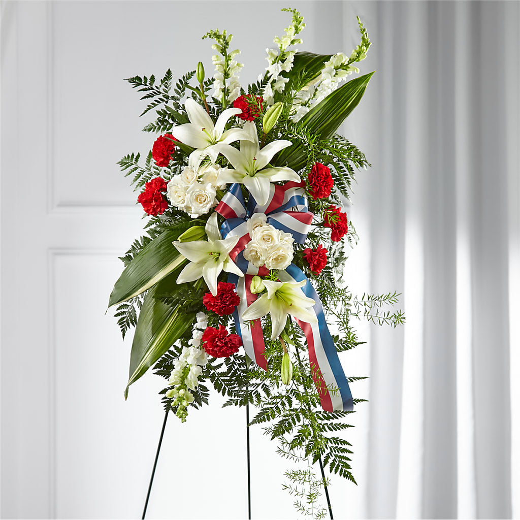 Stars of Life Standing Spray – Backroads Florist, Blairsville GA