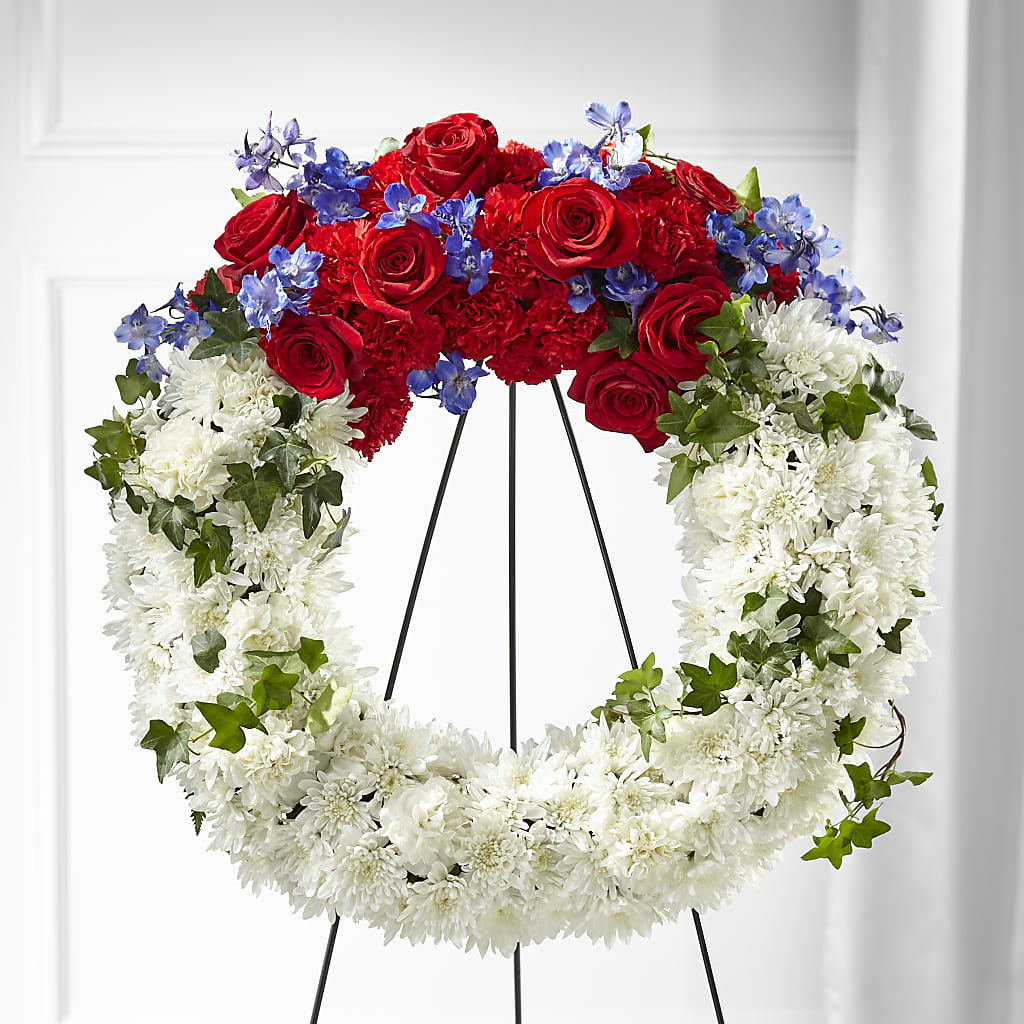 Patriotic Passion Wreath – Backroads Florist, Blairsville GA