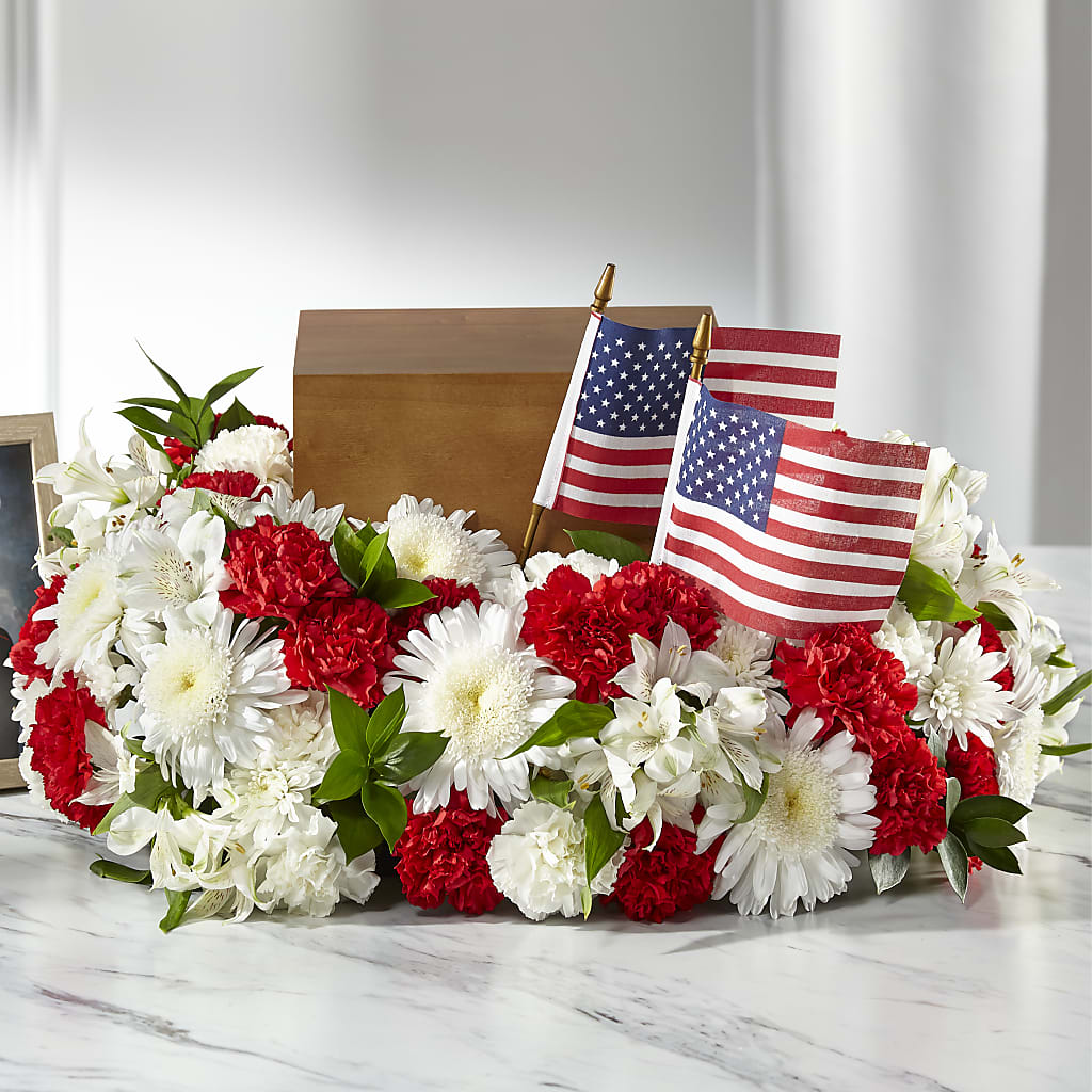 Spirit of Patriotism Cremation Adornment – Backroads Florist, Blairsville GA