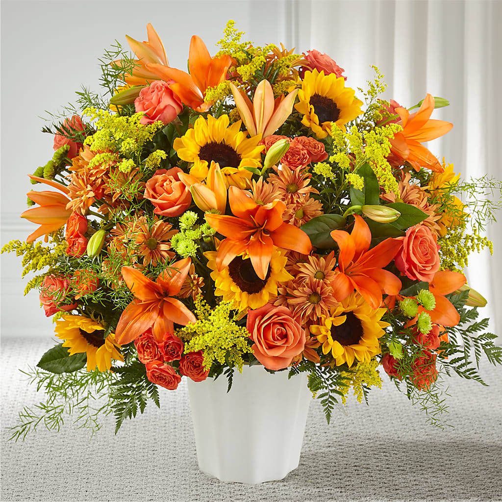 Harvest Thoughts Floor Basket – Backroads Florist, Blairsville GA