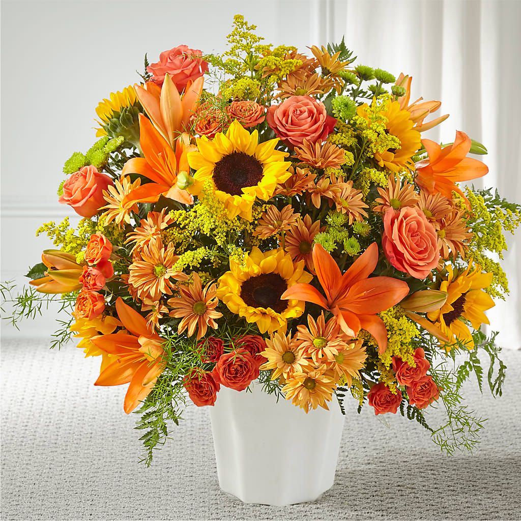 Harvest Thoughts Floor Basket – Backroads Florist, Blairsville GA