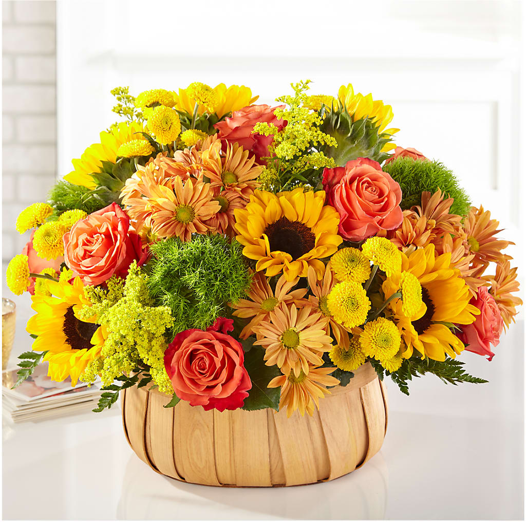 Harvest Sunflower Basket – Backroads Florist, Blairsville GA
