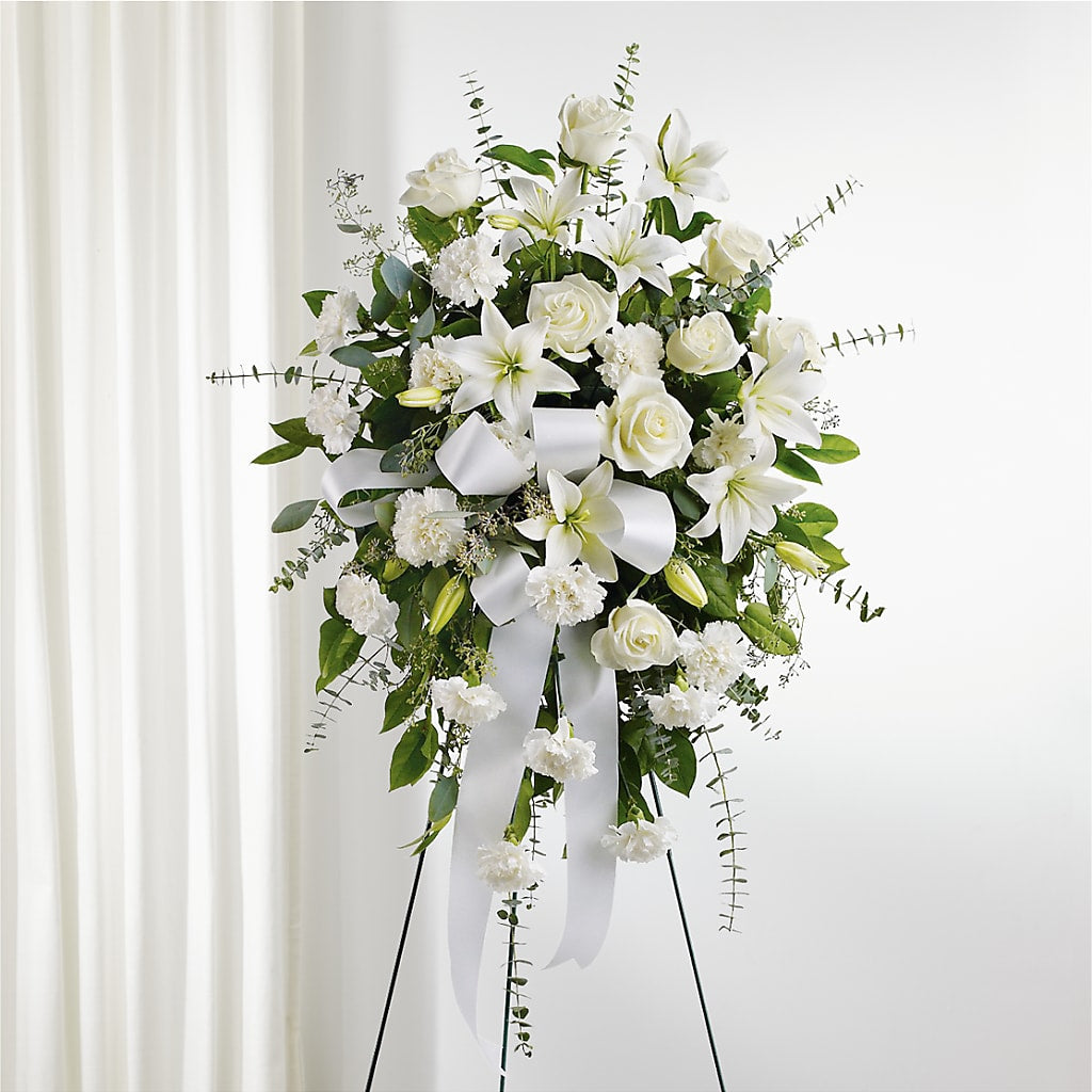 With Care Standing Spray – Backroads Florist, Blairsville GA