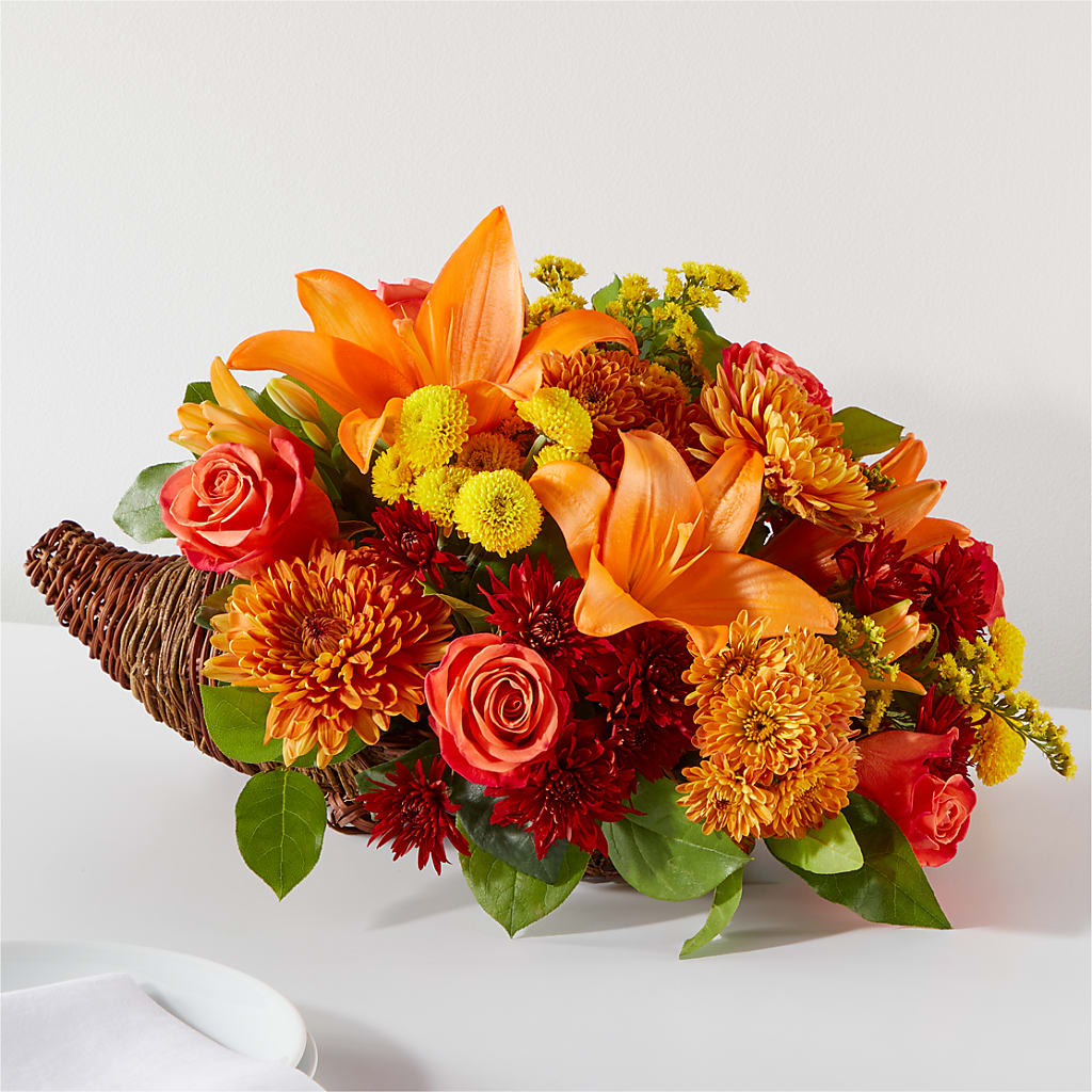 Bouquet of Blessings Cornucopia – Backroads Florist, Blairsville GA