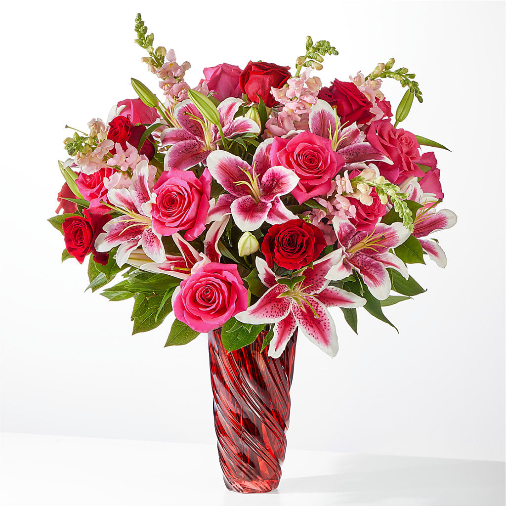 Always You Bouquet with Luxe Swirl Vase – Backroads Florist, Blairsville GA