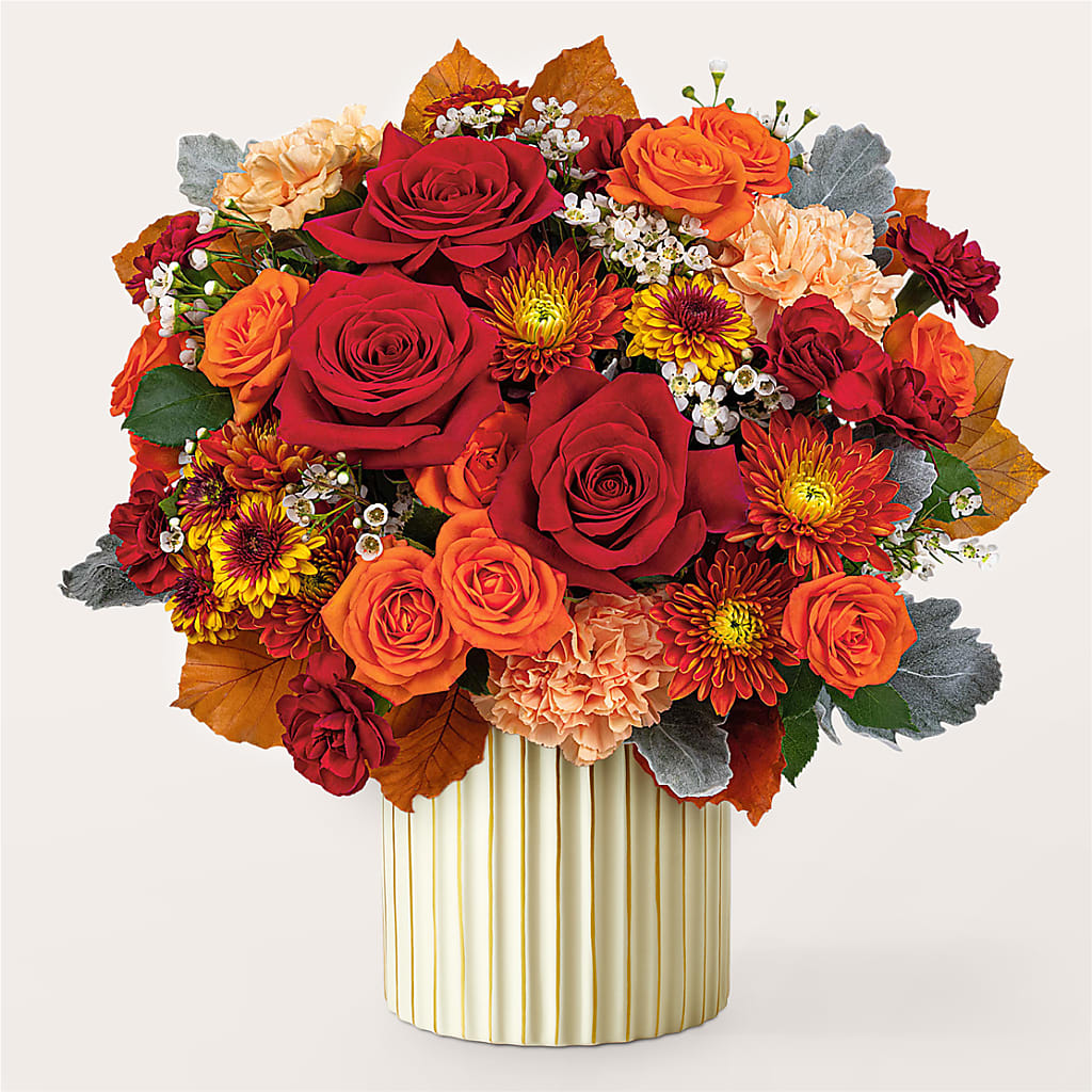 Merlot Bouquet with Ivory Vase – Backroads Florist, Blairsville GA
