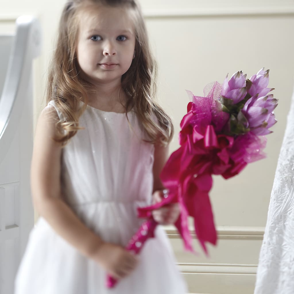 Sparkle Pink Flower Girl Bouquet – Backroads Florist, Blairsville GA