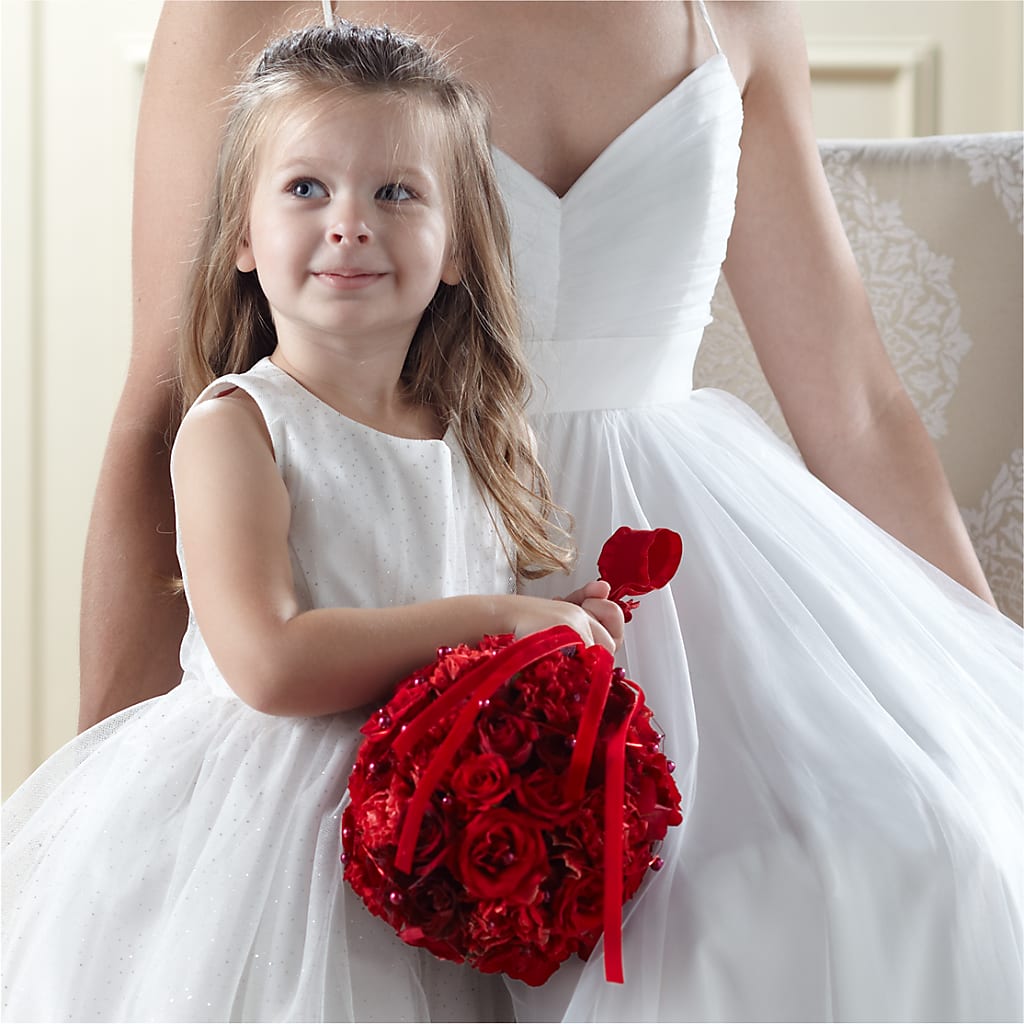 Pure at Heart Flower Girl Arrangement – Backroads Florist, Blairsville GA
