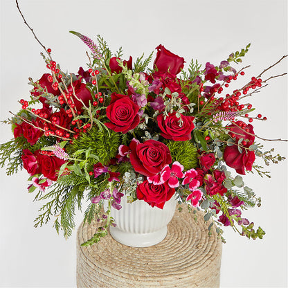 Big Red Bow Bouquet –  Backroads Florist, Blairsville GA