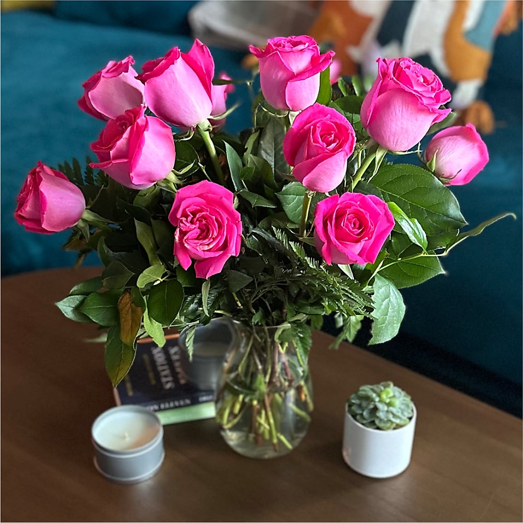 Long Stem Pink Rose Bouquet –  Backroads Florist, Blairsville GA