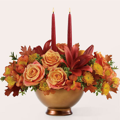 Harvest Table Centerpiece –  Backroads Florist, Blairsville GA