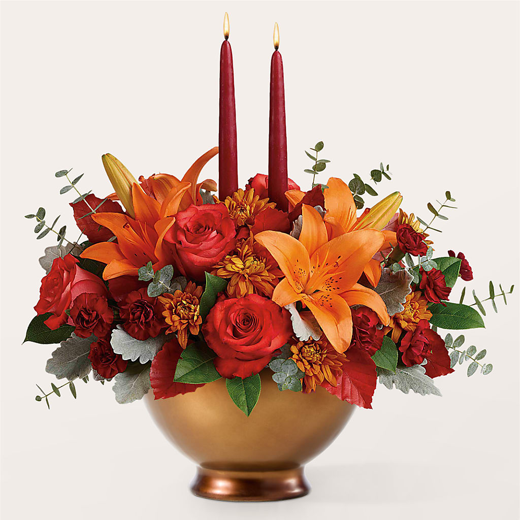Fruits of Fall Centerpiece –  Backroads Florist, Blairsville GA