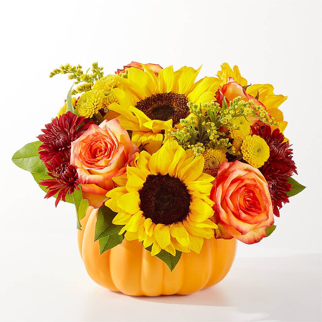 Golden Gourd Pumpkin Bouquet –  Backroads Florist, Blairsville GA