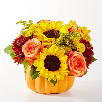 Golden Gourd Pumpkin Bouquet –  Backroads Florist, Blairsville GA