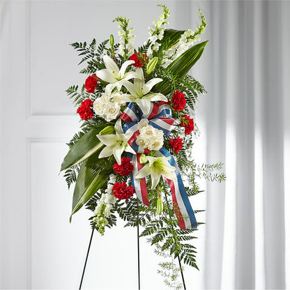 Stars of Life Standing Spray –  Backroads Florist, Blairsville GA