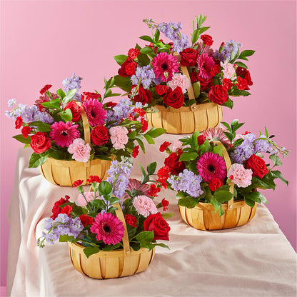 Pink Picnic Basket –  Backroads Florist, Blairsville GA
