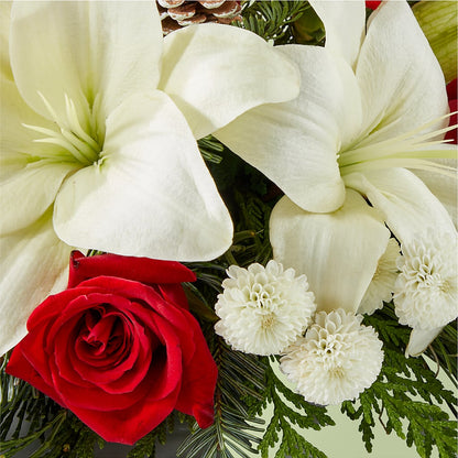 Seasonal Festivities Centerpiece –  Backroads Florist, Blairsville GA