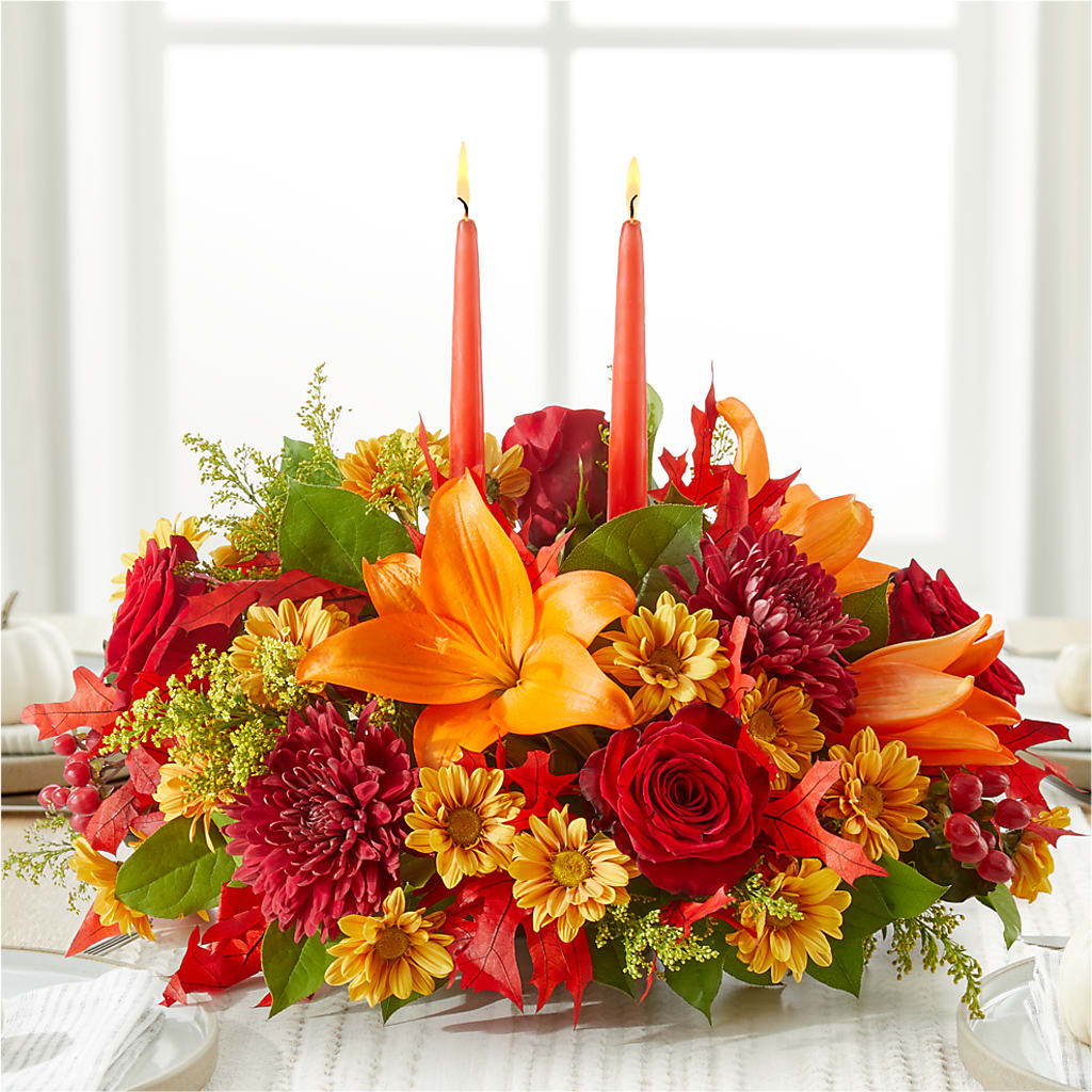 Autumn's Embrace Centerpiece –  Backroads Florist, Blairsville GA