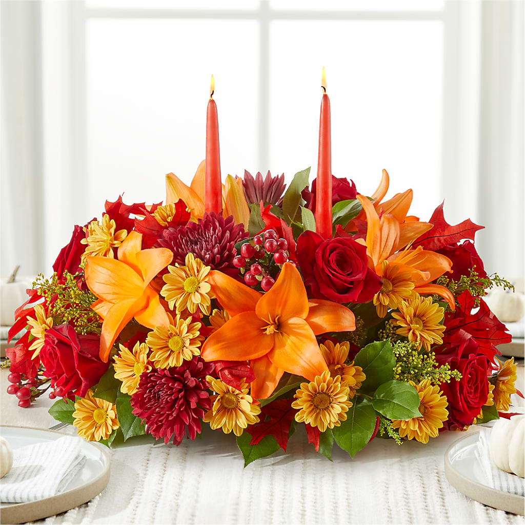 Autumn's Embrace Centerpiece –  Backroads Florist, Blairsville GA