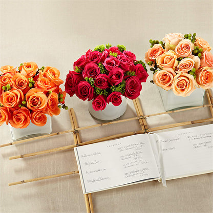 Dawn Rose Centerpiece –  Backroads Florist, Blairsville GA